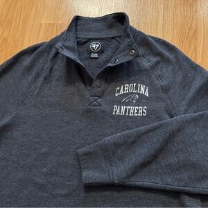 Carolina Panthers NFL Football Quarter Snap Button Sweatshirt- Men’s 2XL